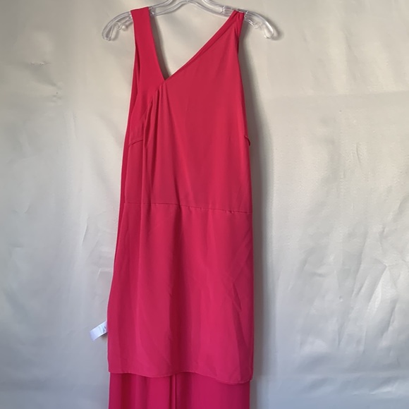 HALSTON Arymetric Draped Gown Azalea Pink 12   NEW MSRP $395 - Picture 16 of 17